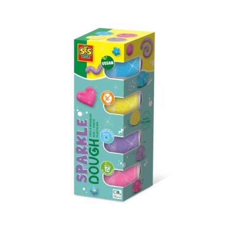 Plastilina colorata vegana cu sclipici Feel Good 4 x 90gr - imagine 6